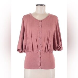 CAbi Rose Knit Top / Button down cardigan